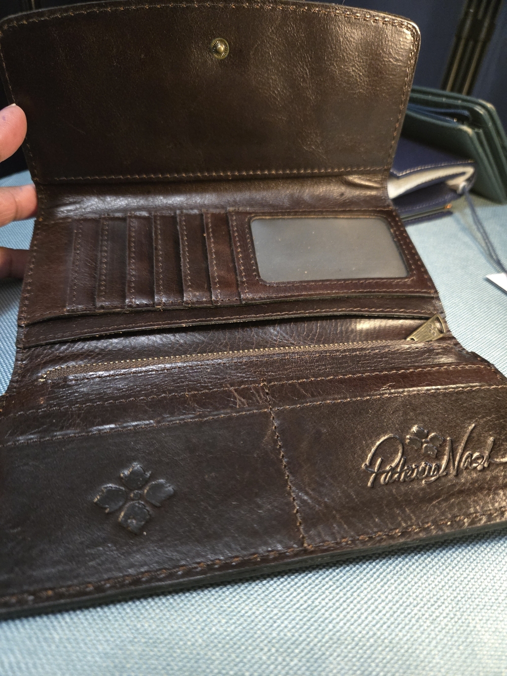 Like New, Lucious Dark Chocolate Patricia Nash Leather Continental Wallet